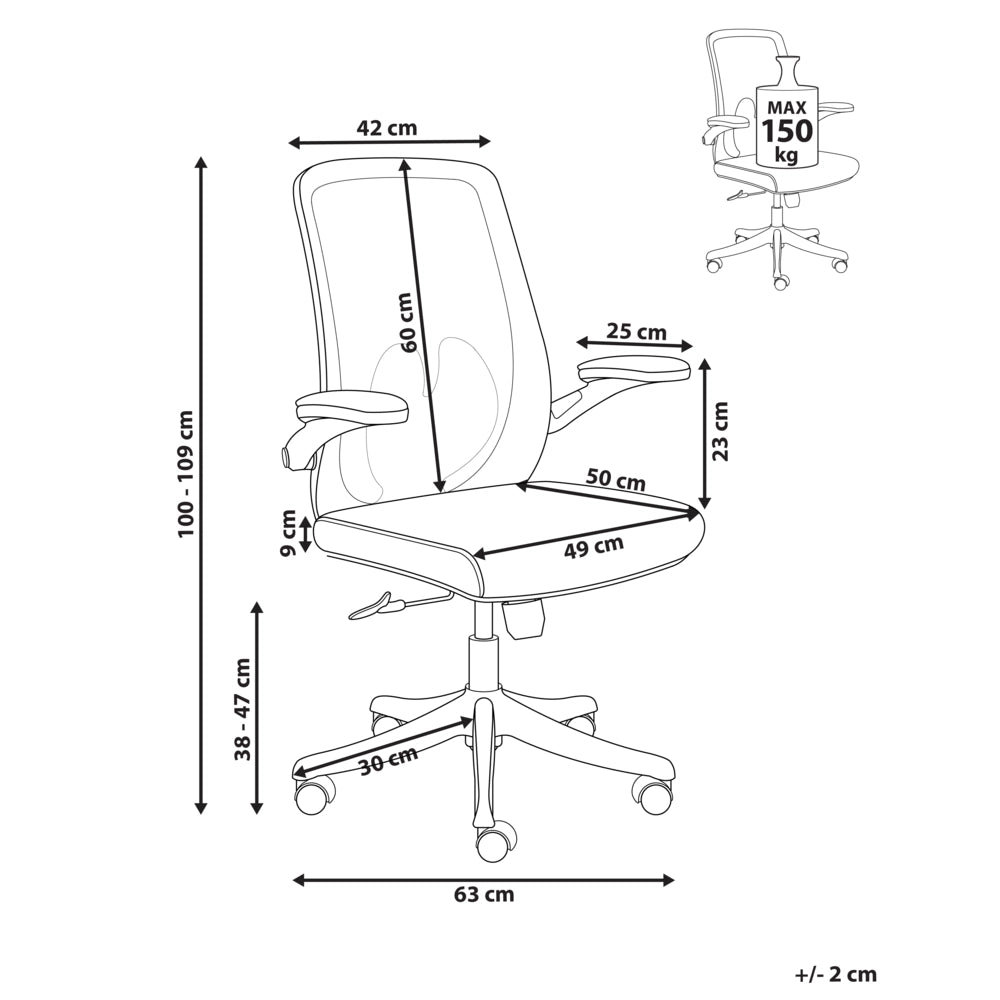 Sedia da ufficio con base girevole e braccioli regolabili in altezza con rete rosa pastello stile moderno