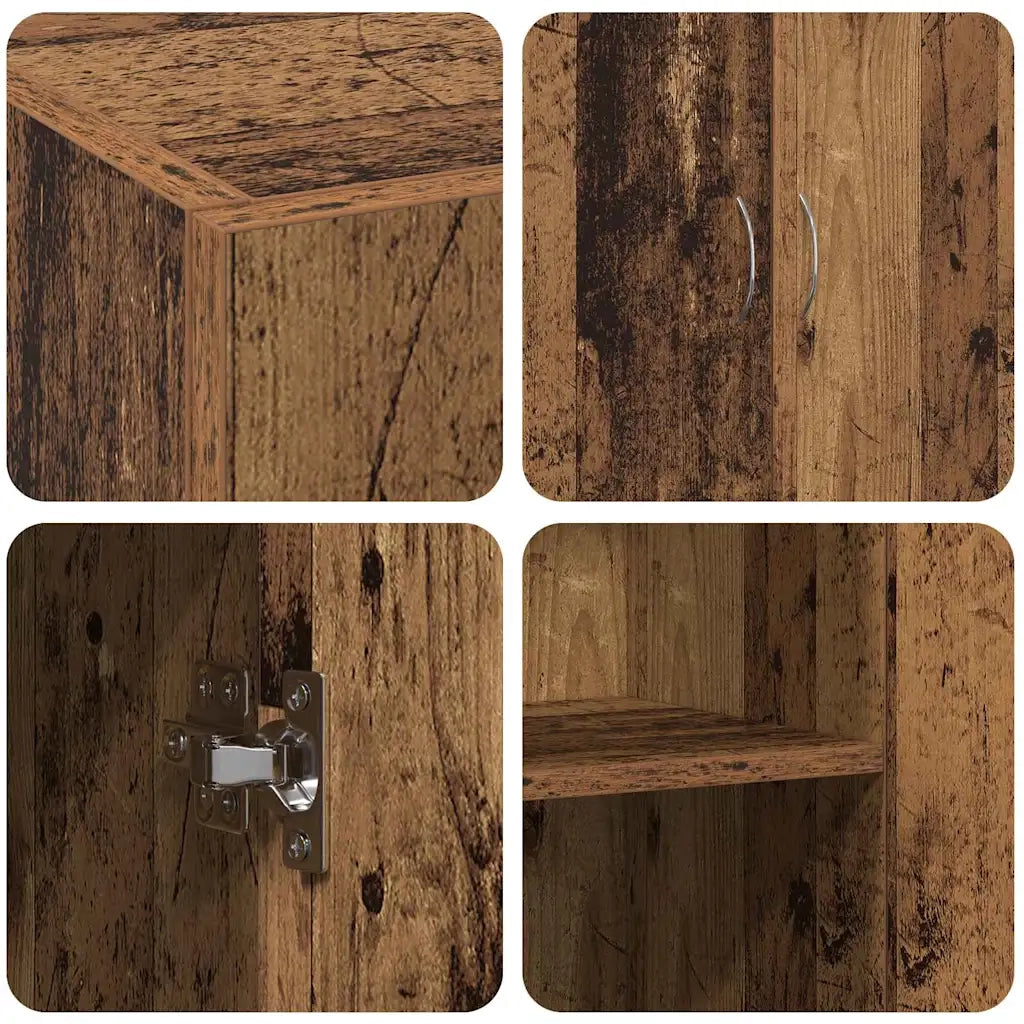 Mobile per Ufficio con porta Rovere Nero 70 x 32 x 77.5 cm 869120
