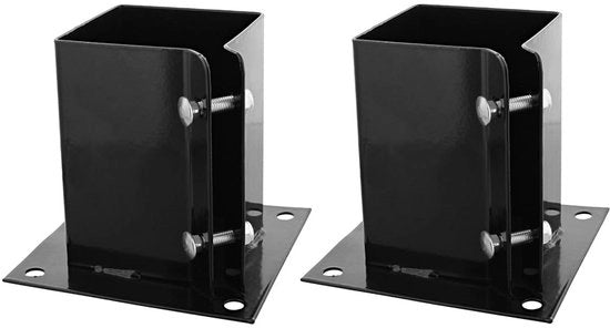 Supporto per colonna robusto - Bevallitore - Pedata di sostegno - Acciaio inossidabile - Resistente alla corrosione - Adatto per colonne da 100 a 150 mm - Zampa di fondazione