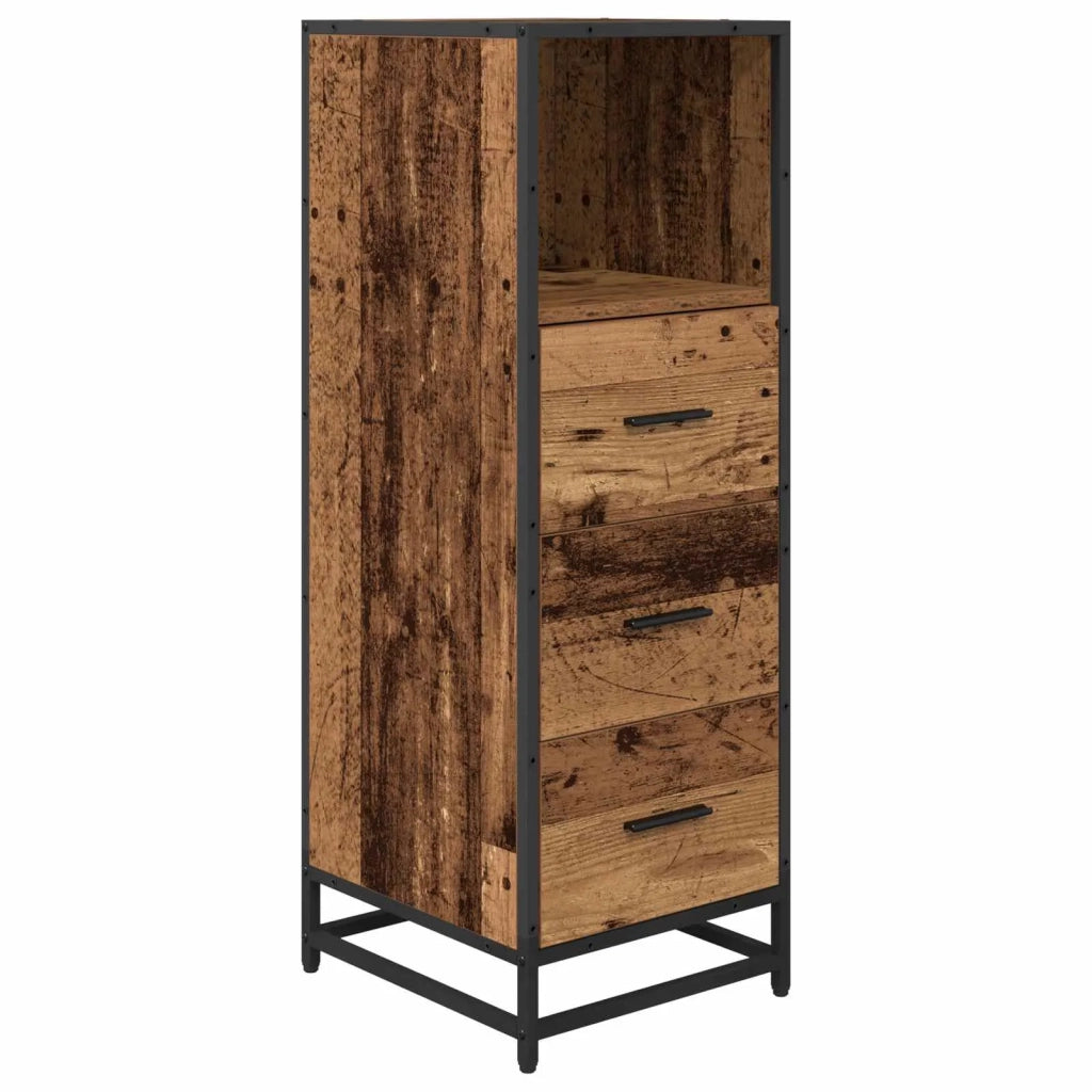 Set di mobili per il bagno con cassetto 3 pcs Legno vecchio 3402536