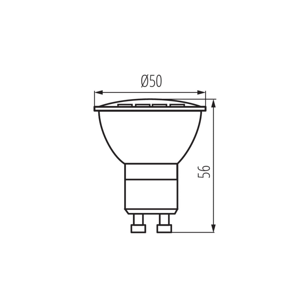 Lampadina LED GU10 4W 5000K 320lm bianco freddo Miledo