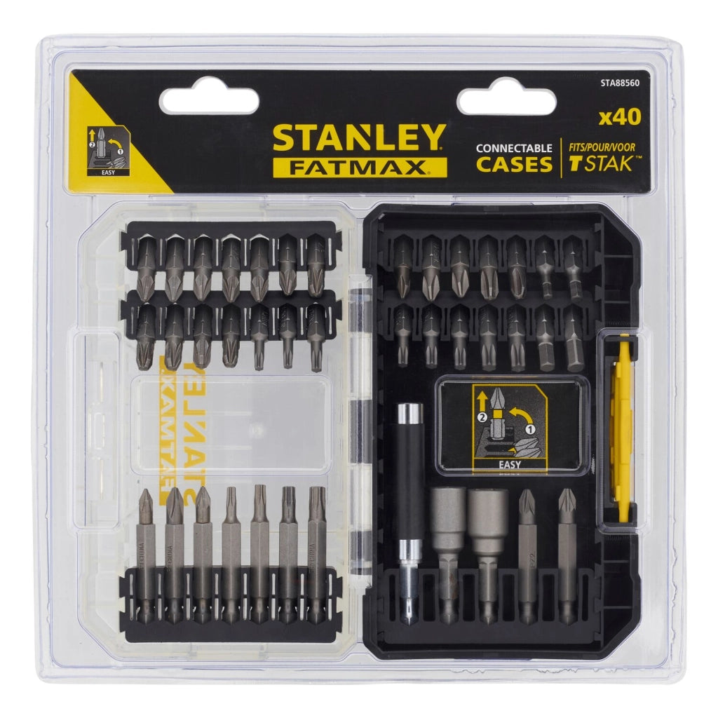 Set Inserti Stanley FATMAX STA88560 40 Pezzi con Portainserti Magnetico