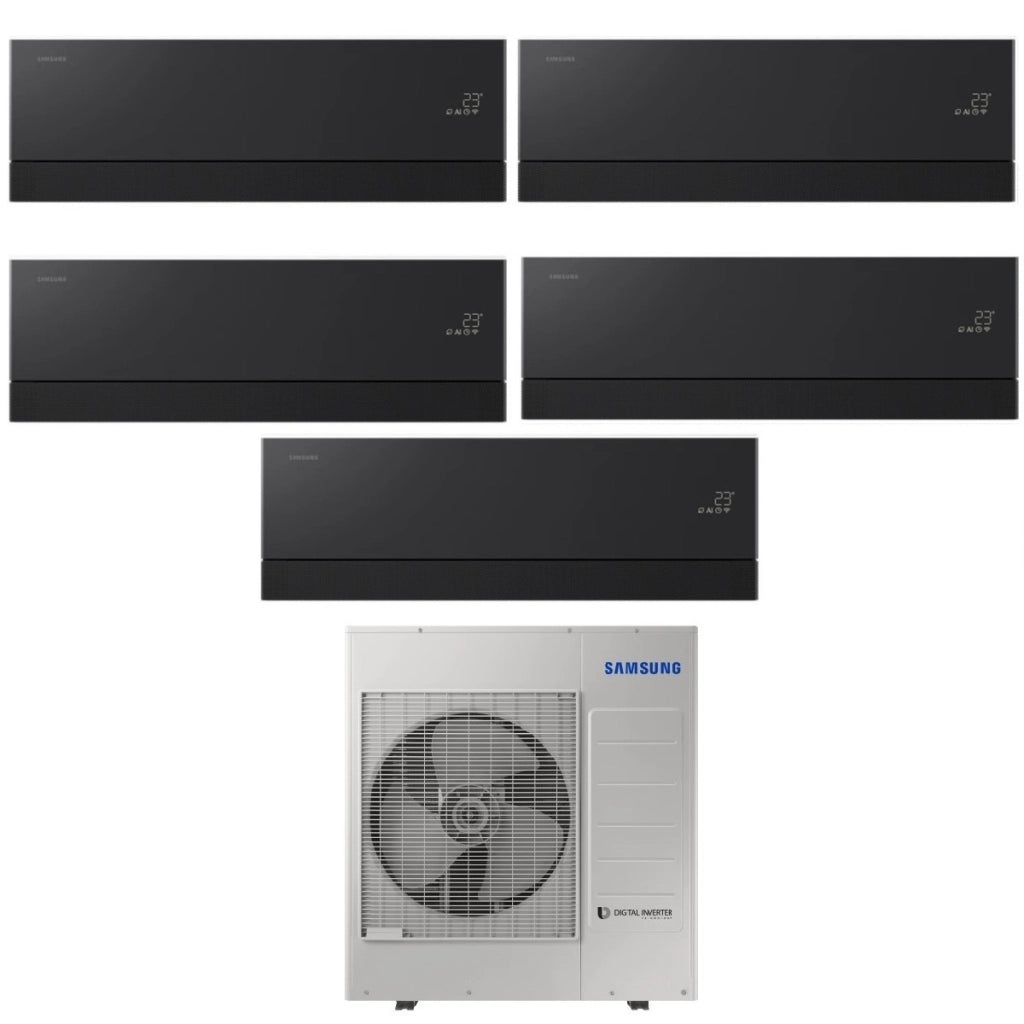 Condizionatore Penta Split Samsung WindFree Première Black 7+7+9+9+12 con AJ100TXJ5KG R-32 Wi-Fi Integrato
