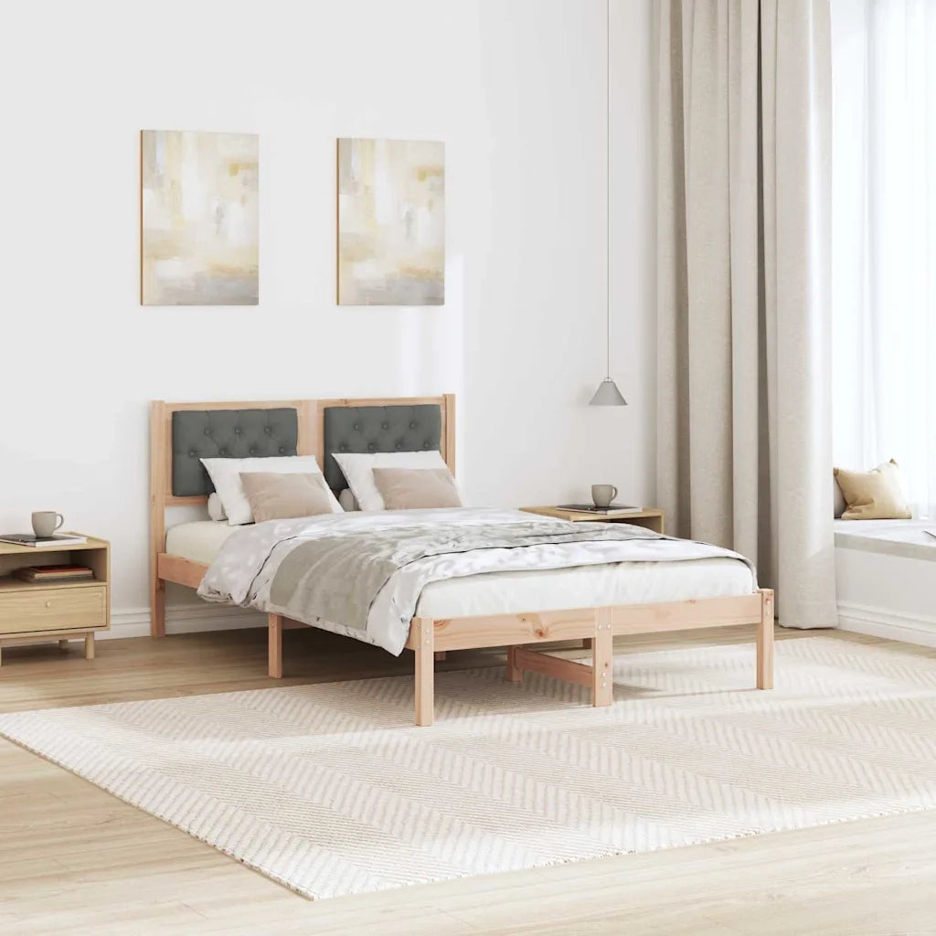 Struttura del letto Grigio scuro 120 x 190 cm Pino massello 878205