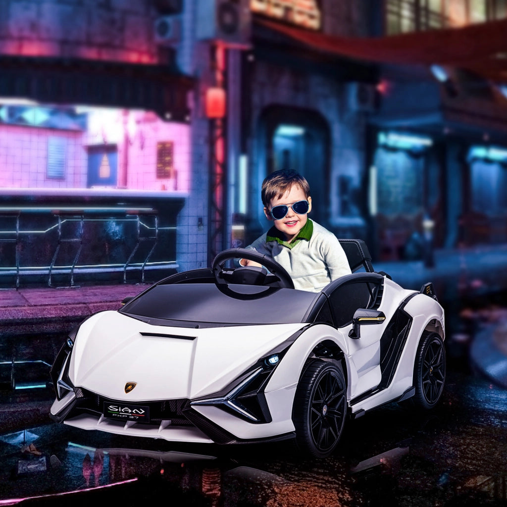 Auto elettrica per Bambini Lamborghini Sian ¨C Minimal ¨C Bianco