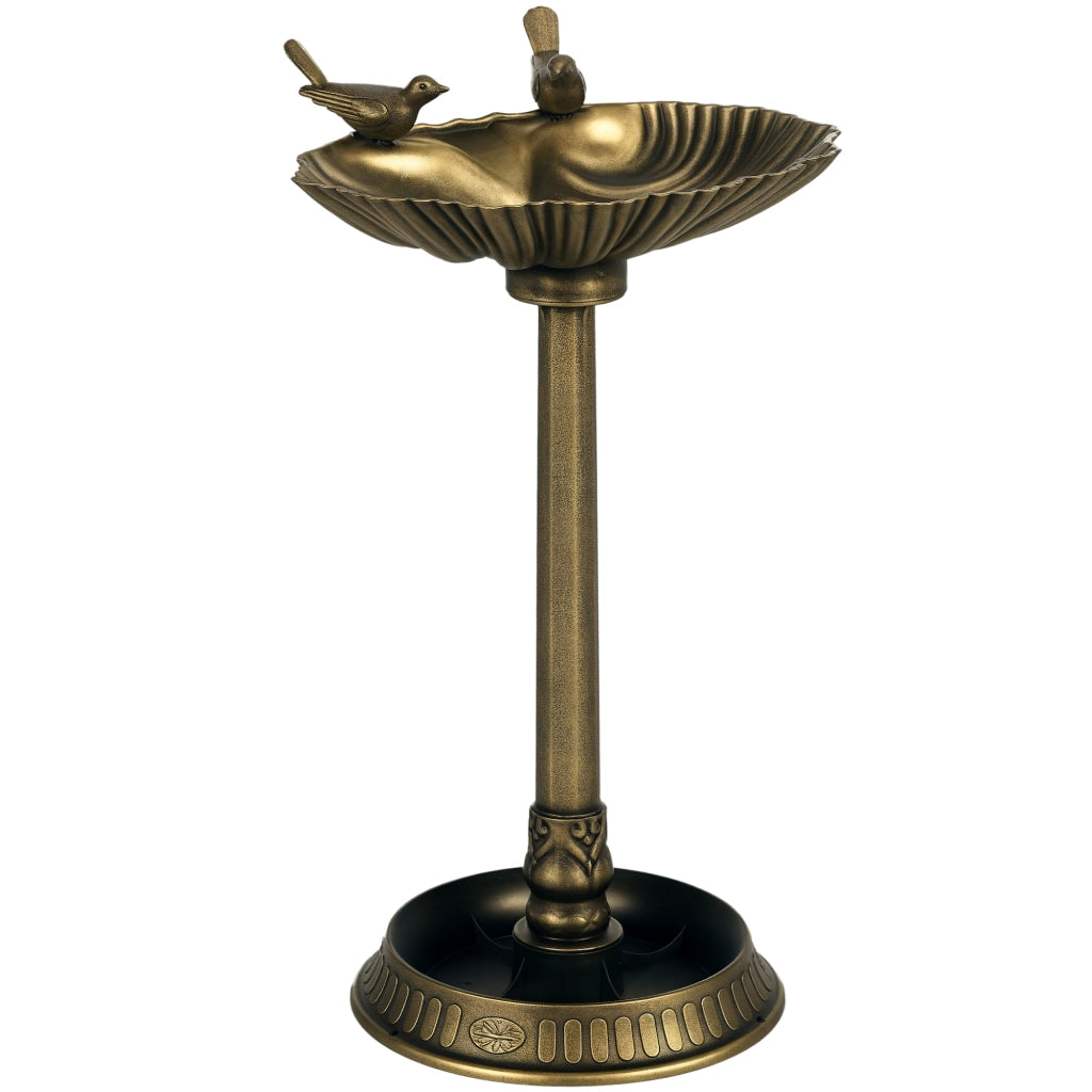 Vasca per uccelli con statue, 2 vaschette ¨C Minimal ¨C Bronzo, plastica, 49.5x38x81 cm