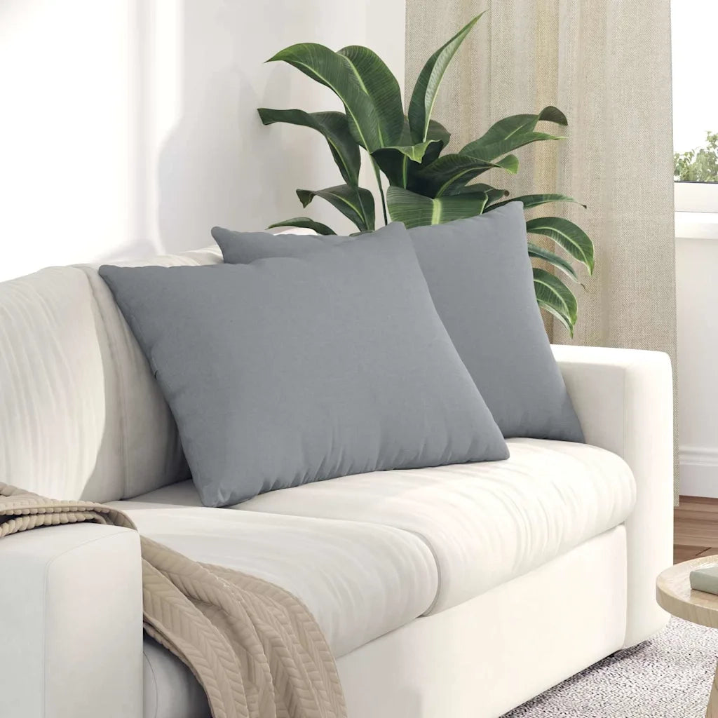 Cuscini da Divano 2 pcs Grigio chiaro 70 x 50 cm Tessuto 42013739