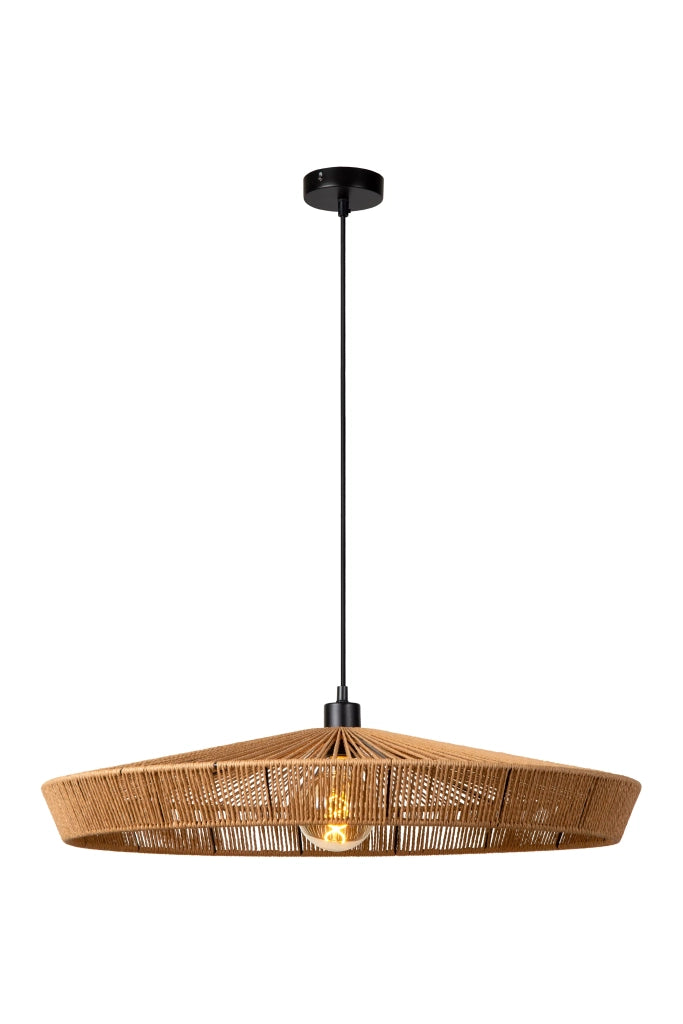 Lampada a sospensione boho in carta Ø70 Yunkai E27 Lucide