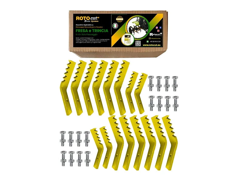 Kit Rotocut per fresare trinciare e rimescolare per motozappa e motocoltivatori - Foro 10 - Motozappa