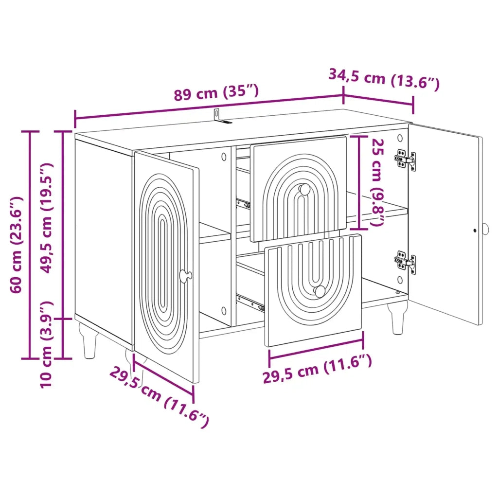 Mobile TV | Armadietto TV | Mobile Porta TV Legno antico 89 x 34,5 x 60 cm Legno ingegnerizzato