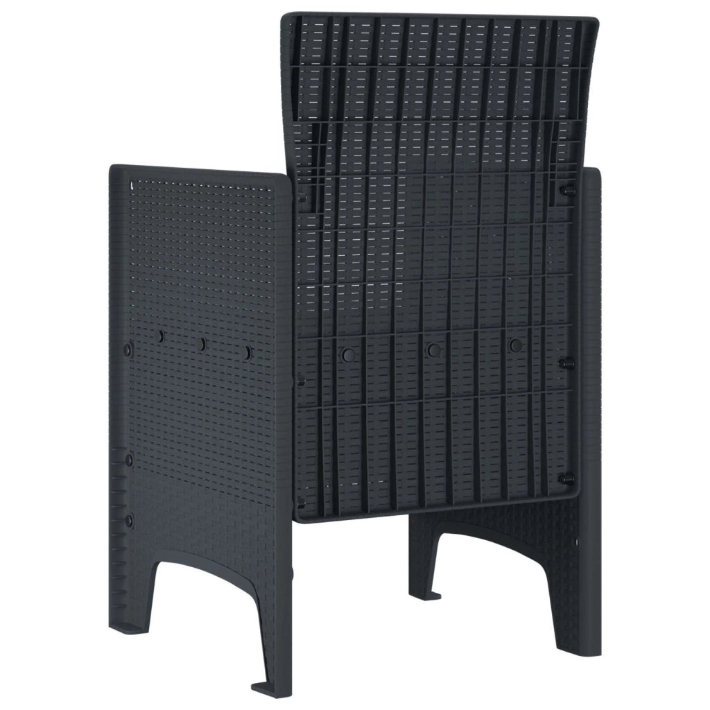 Sedia da Giardino 2 pcs Antracite 53 x 49 x 85 cm Polipropilene 847449