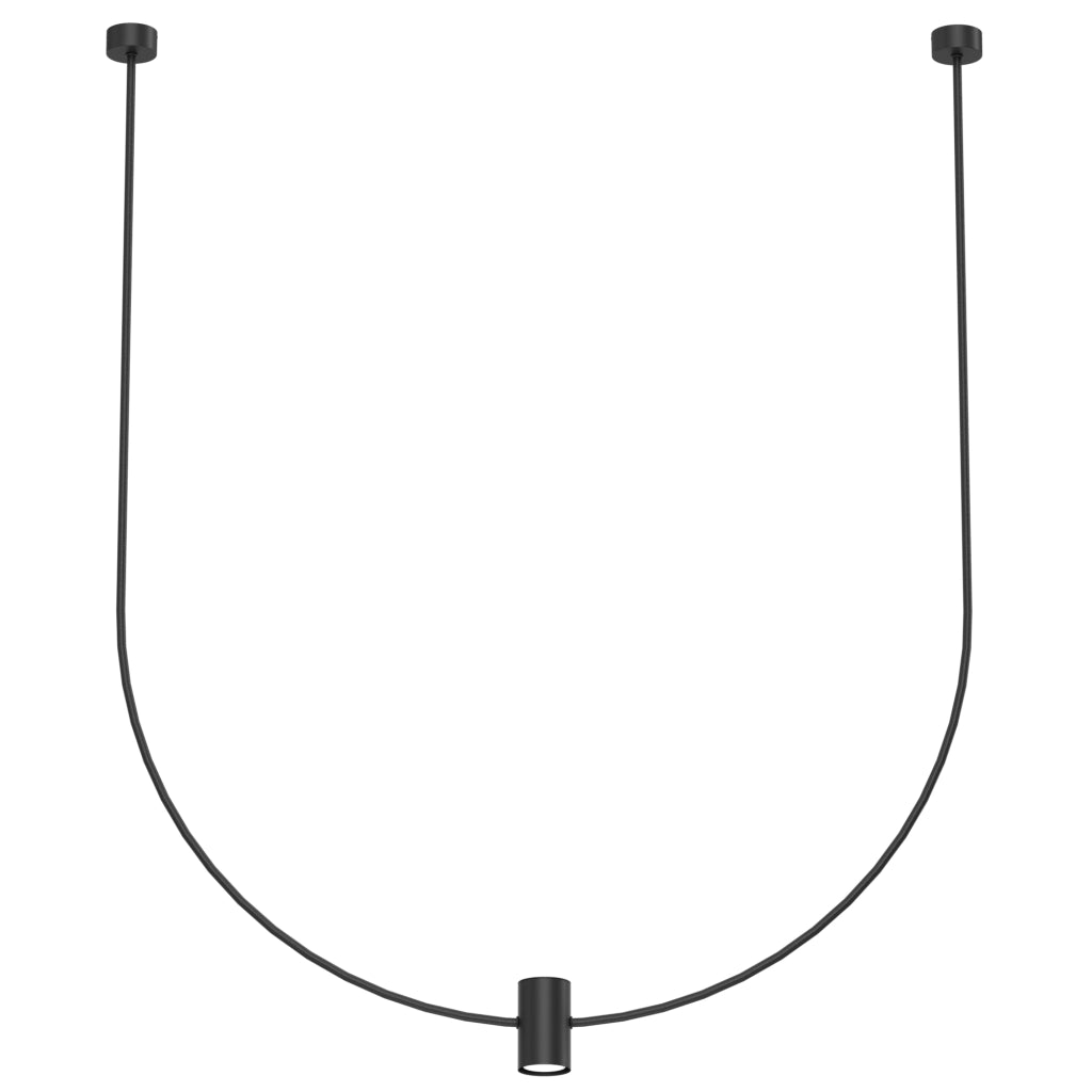 Lampada sospensione nera arco 86cm GU10 Shilo NO.C