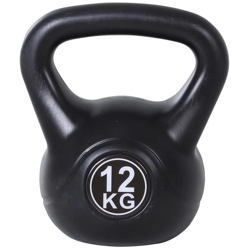 KETTLEBELL 12 KG PER ALLENAMENTO CROSS TRAINING NERO