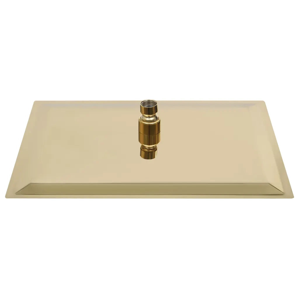 Testa Doccia a Pioggia in Acciaio Inox 40x40 cm Quadrata Oro 147711
