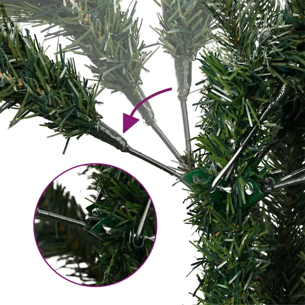 Albero di Natale Artificiale Snodato Foderato di Neve Verde 42019339