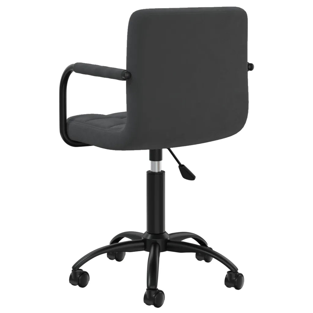 Sedia Girevole da Ufficio Nera in Velluto 334707