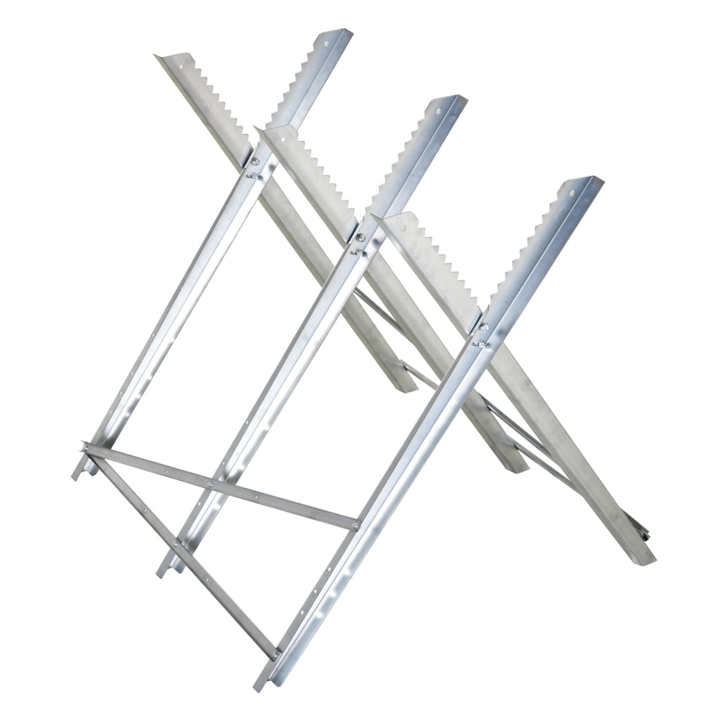 Tavolo Pieghevole Triangolare in Metallo ¨C Minimal ¨C Argento 83x83x79 cm