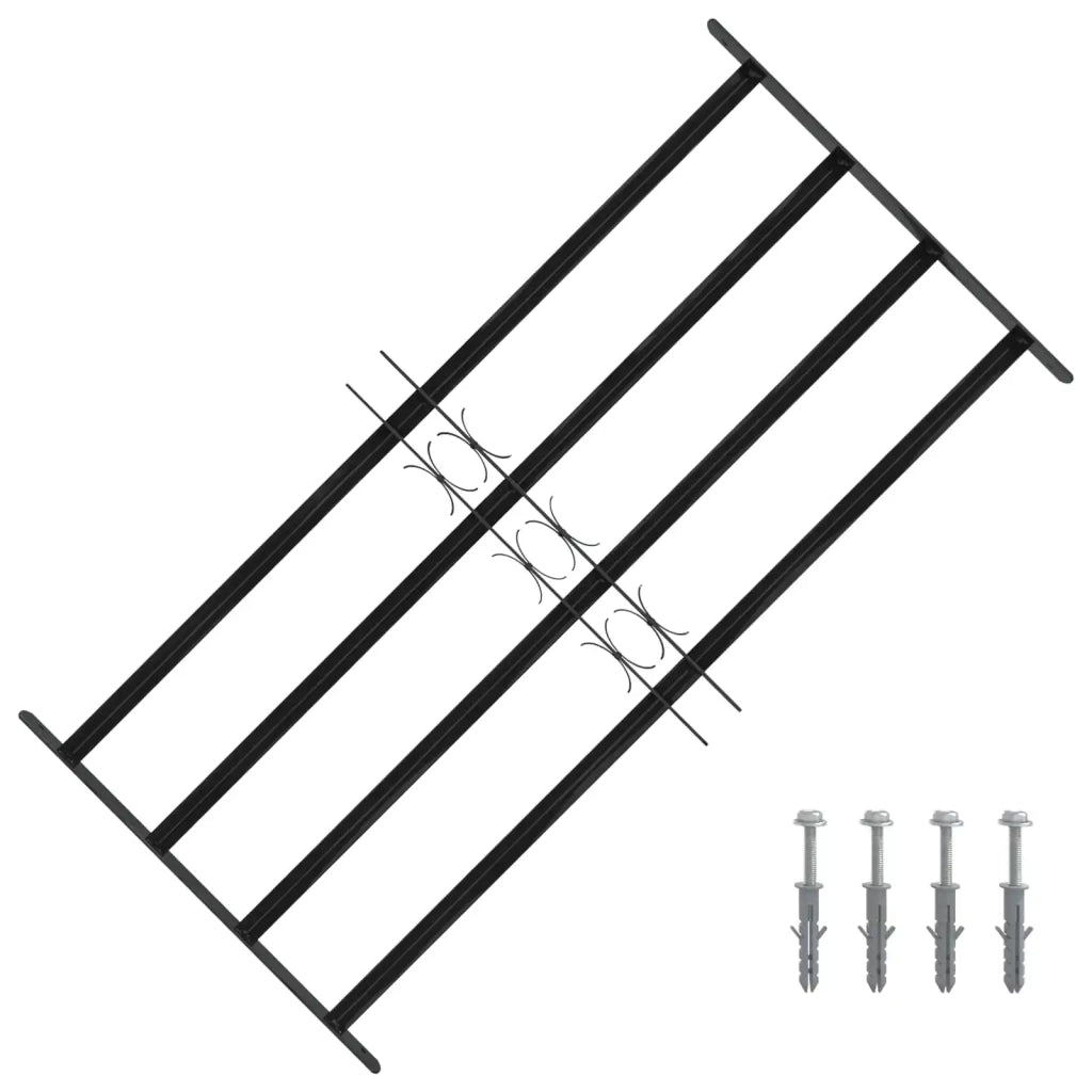 Griglia Finestra 115 x 60 cm Acciaio verniciato a polvere Nero CFW5972432
