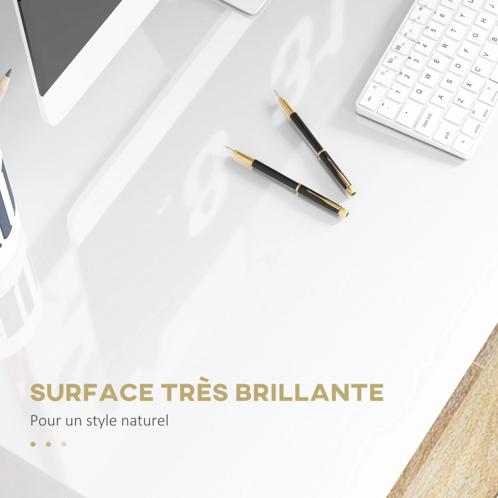 Scrivania computer con ripiano ¨C zephmum ¨C bianco 90x50x74 cm