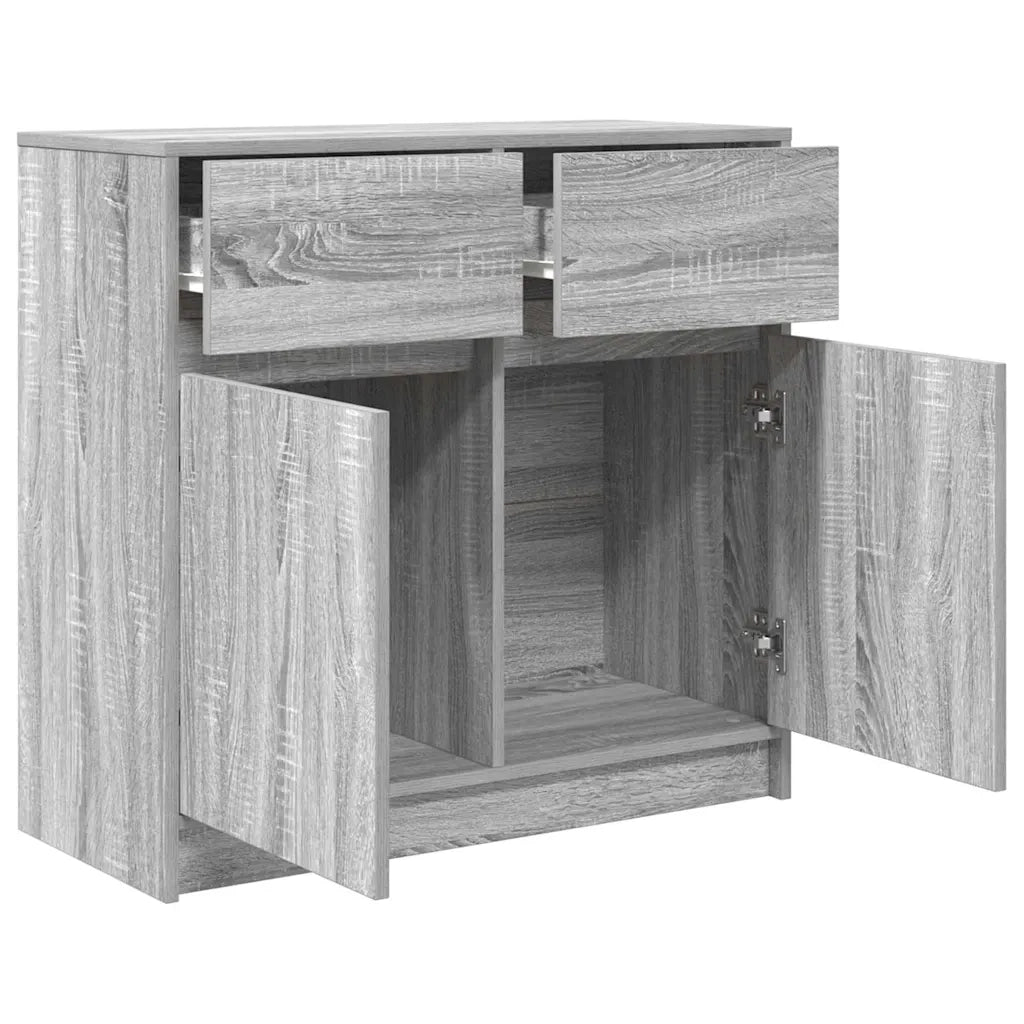 Credenza con Cassetto-Buffet-Armadio da cucina Grigio Sonoma 80x34x76 cm in Truciolato