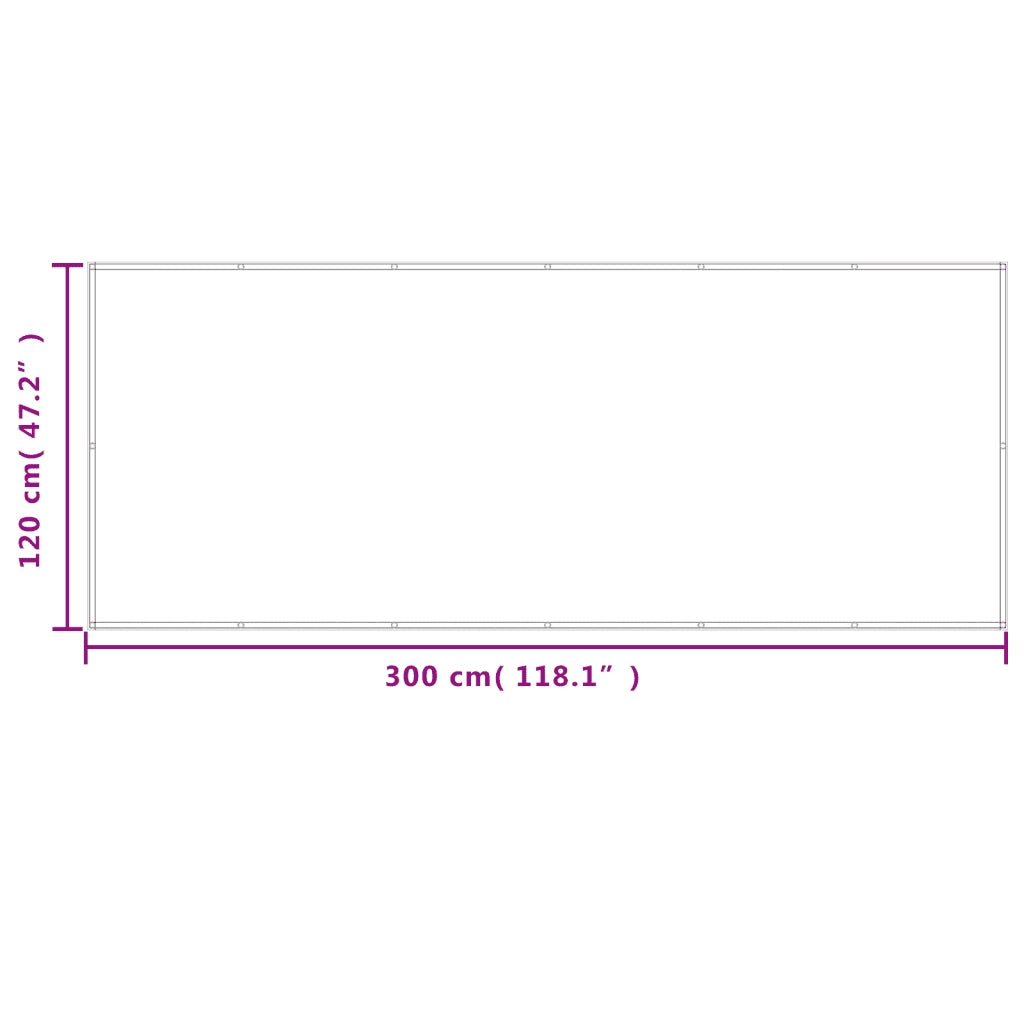 Schermo da balcone | Paravento da Balcone Sabbia 120x300 cm 100% Poliestere Oxford