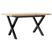 Tavolino salotto | Tavolino da caff¨¨ | Tavolino da Soggiorno Telaio a X 80x50x40,5 cm Legno Pino e Acciaio