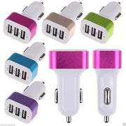 Trade Shop - Caricatore Carica Batteria Universale Per Auto Accendisigari 3 Usb 2,1a 2a 1a -