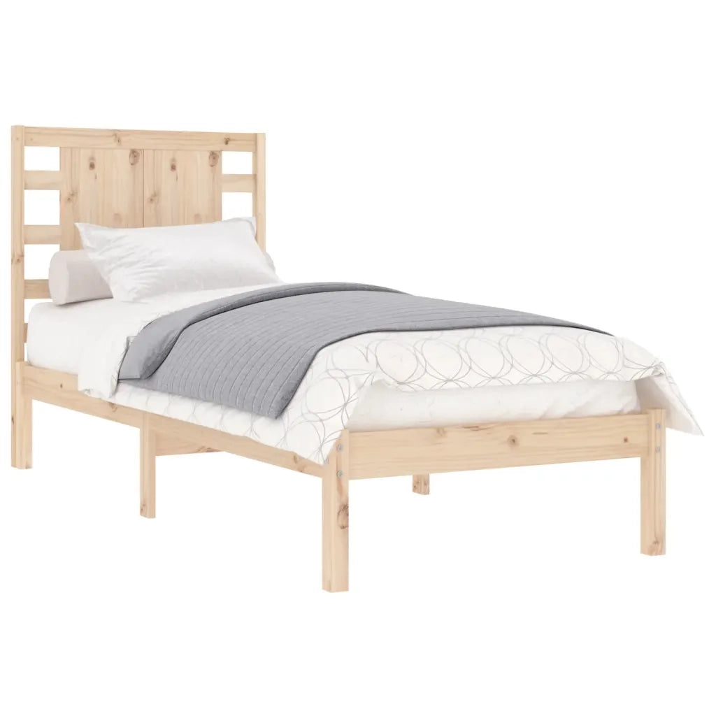 Giroletto senza Materasso-Struttura Letto 90x200 cm in Legno Massello di Pino 685127