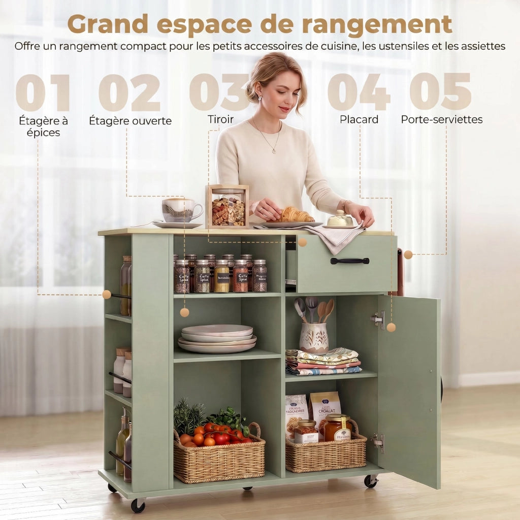 Carrello da cucina ¨C Minimal ¨C verde