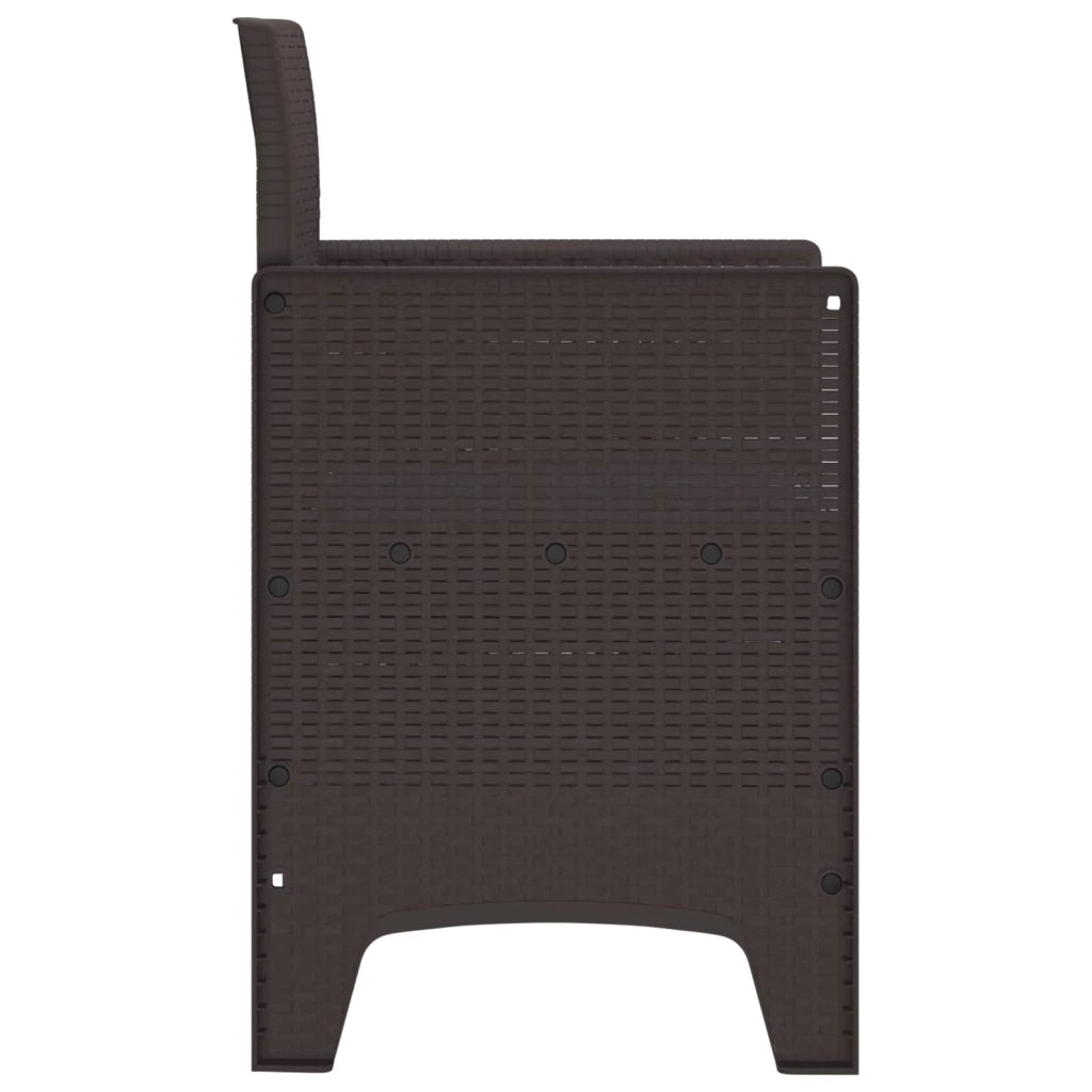 Sedia da Giardino 2 pcs Marrone 53 x 49 x 85 cm Polipropilene 847456
