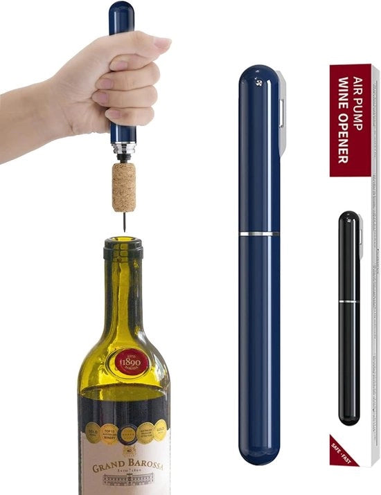 Sfregiatore di Bottiglia con Pressione dell'Aria - Ideale per gli Amanti del Vino - Incluso Rullo di Pellicola