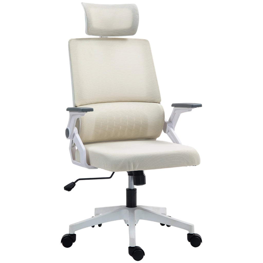 Sedia da ufficio regolabile ¨C zephmum ¨C beige 60x61x121.5 cm
