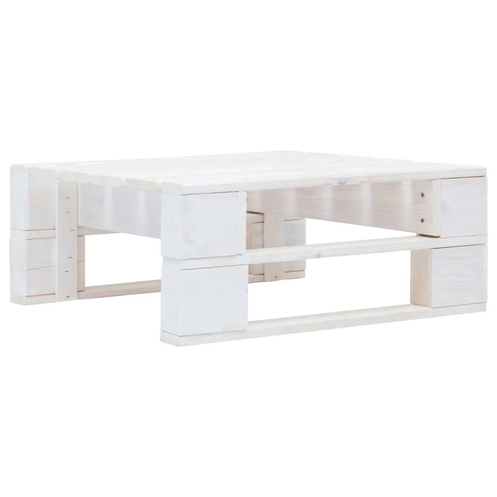 Set Divani in Pallet con Cuscini 4 pz in Pino Impregnato Bianco 3066711