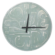 Orologio metallo numeri verde cm ø70x3