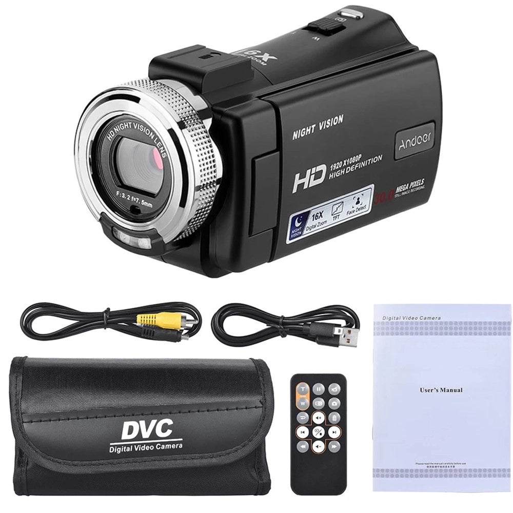 Trade Shop - Videocamera Digitale Professionale 4kdv Piccola Compatta 16x Digital Q-dv16x -