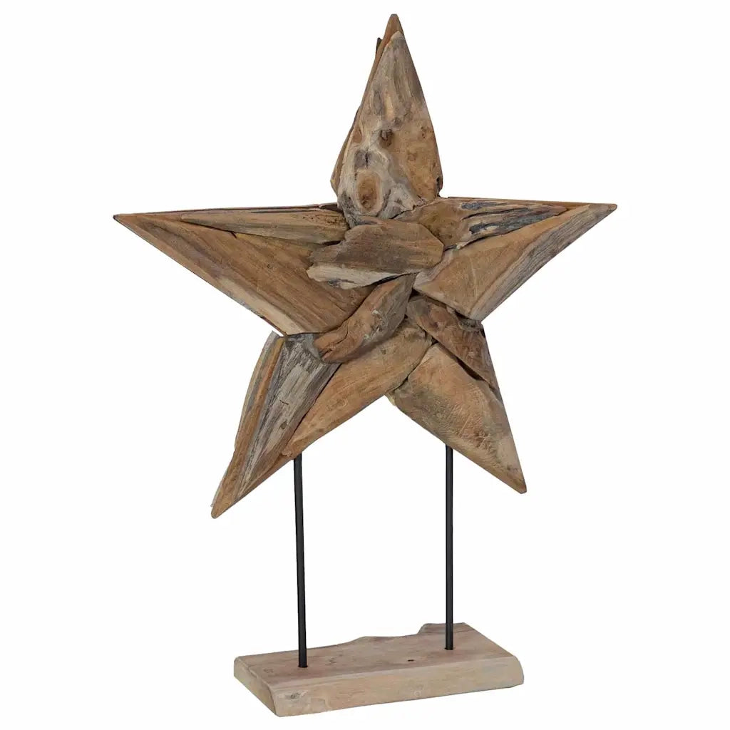Stella di Natale Marrone 59,5 x 18 x 74 cm Legno di teak solido CFW7912682