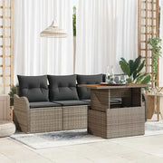 Set Divano da Giardino 5 pcs Grigio polyrattan 3358127
