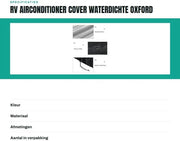 Copertura per Condizionatore d'Aria Impermeabile - Tela di Oxford - Protezione dagli Agenti Atmosferici - Adatto per Condizionatori d'Aria Montati sul Tetto - Robusto e Duraturo - Estende la Durata di Vita del Condizionatore d'Aria - Copertura per Airco