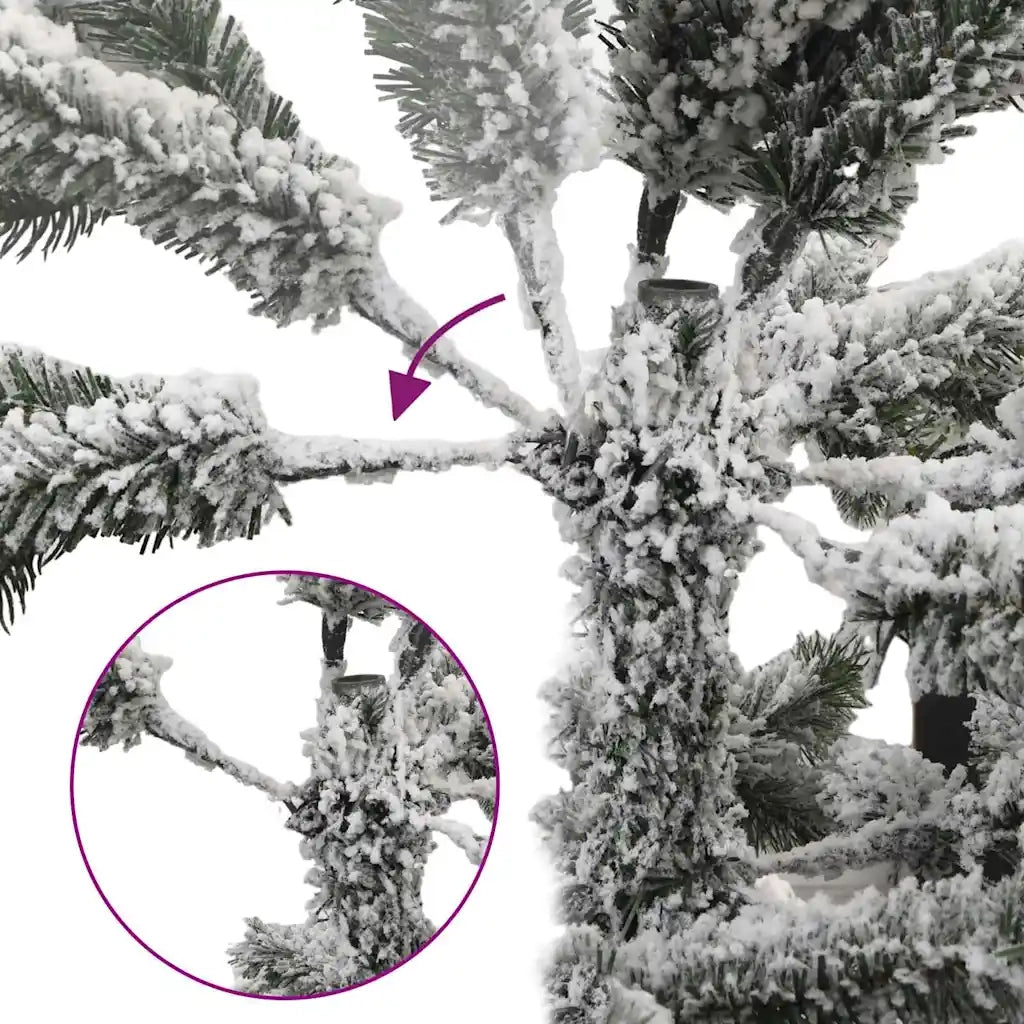 Albero di Natale Artificiale Snodato Foderato di Neve Bianco 42019329