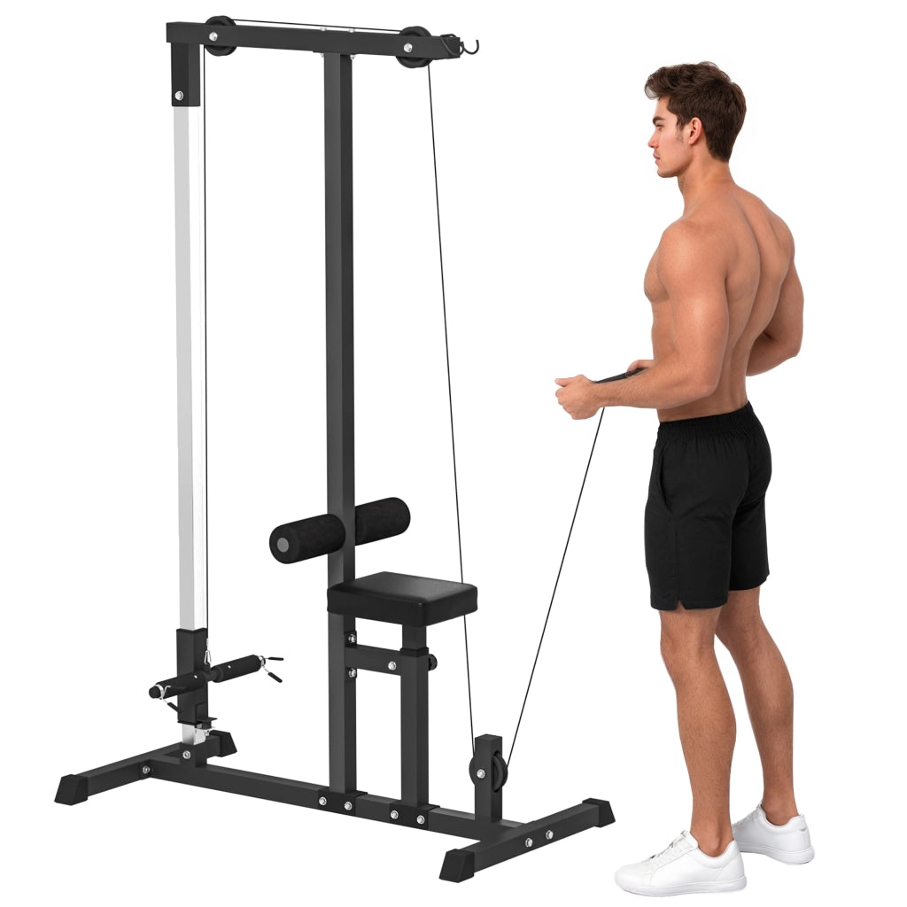 Scrivania da palestra regolabile con puleggia ¨C Minimal ¨C Nero metallo 107x120x190 cm