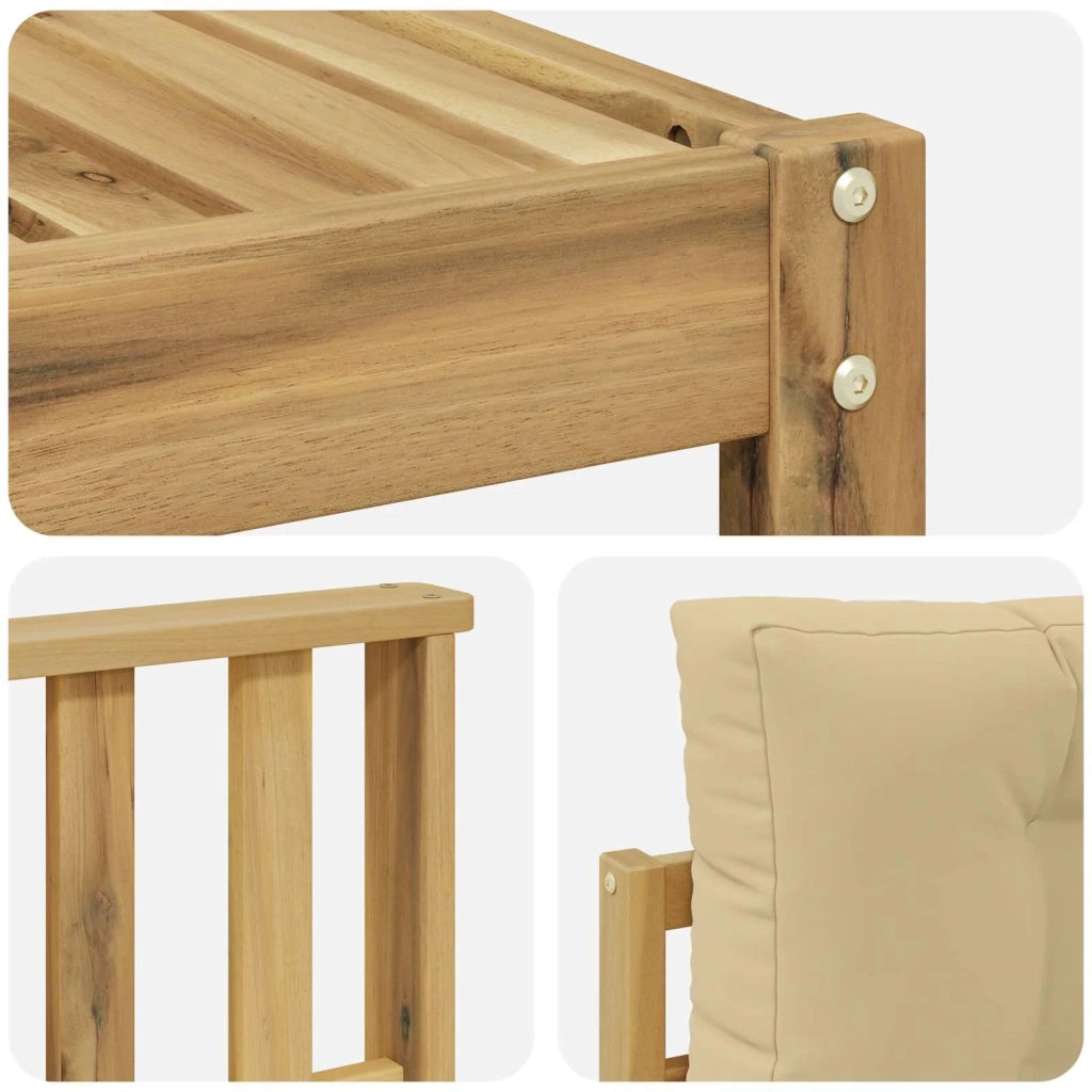 Set di divani da esterno con cuscino 11 pcs Bianco e Beige 3387137