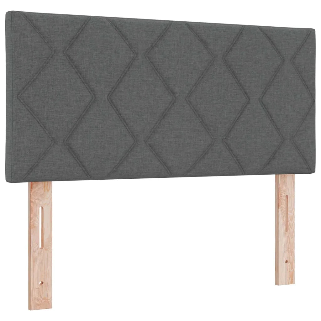 Letto a molle con materasso Grigio scuro 200 x 80 cm Tessuto 3341259