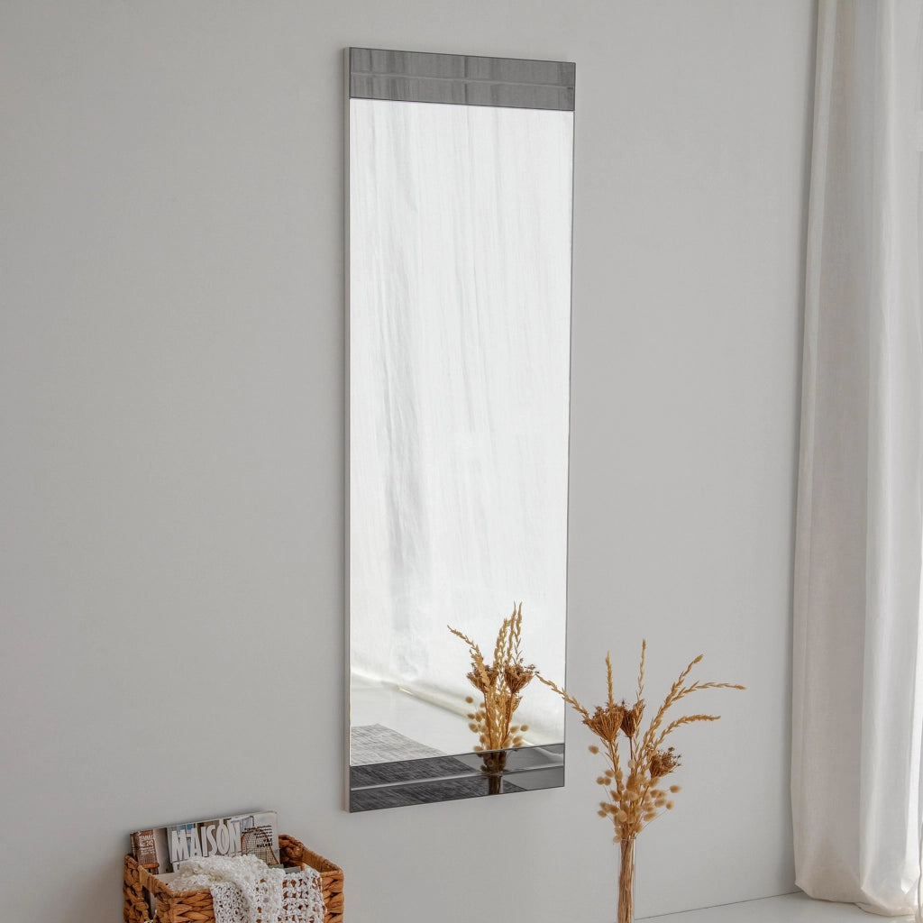 Siliqua, Specchio Forma Rettangolare, 40x120h cm Bianco