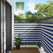 Schermo da balcone-Pannello per balcone Blu e Bianco 110 x 200 cm Tessuto Oxford