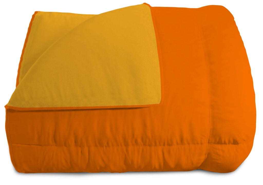 Trapunta Invernale Singola Doubleface 300gr Arancio/Giallo