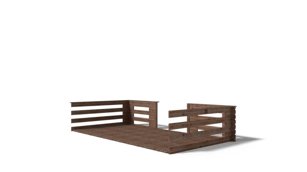 Veranda - 8m2 - 4m x 2m - impregnata - colore: marrone - DOM79 - ALTANKA