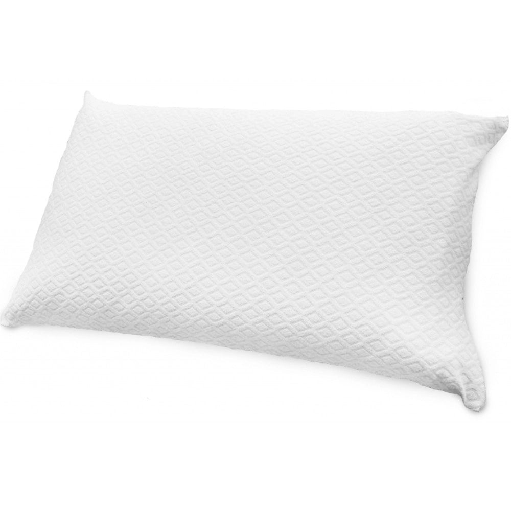 Trade Shop - Coppia Copri Cuscino Topazio Federe Spugna Cotone Traspirante Zip 50x80cm Bianco -