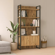 Biblioteca Georges, Libreria 4 Ripiani, 90x34x180h cm Marrone Quercia