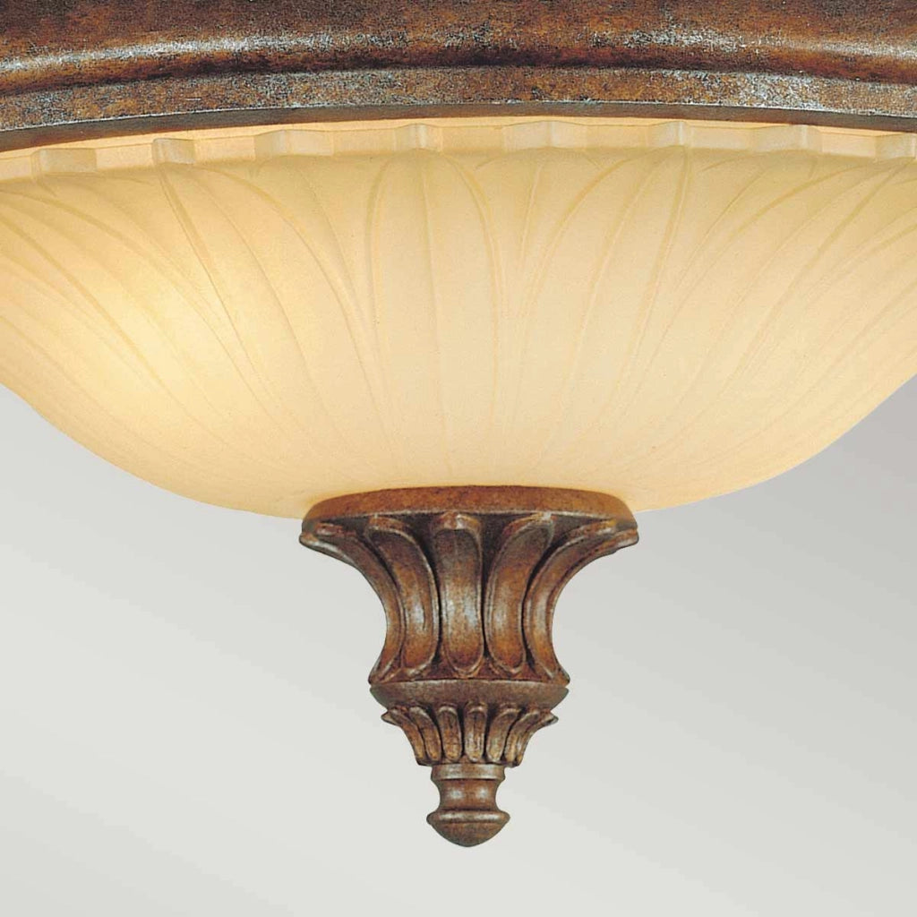 Plafoniera rotonda 44,5 cm 2xE27 bronzo Stirling Feiss