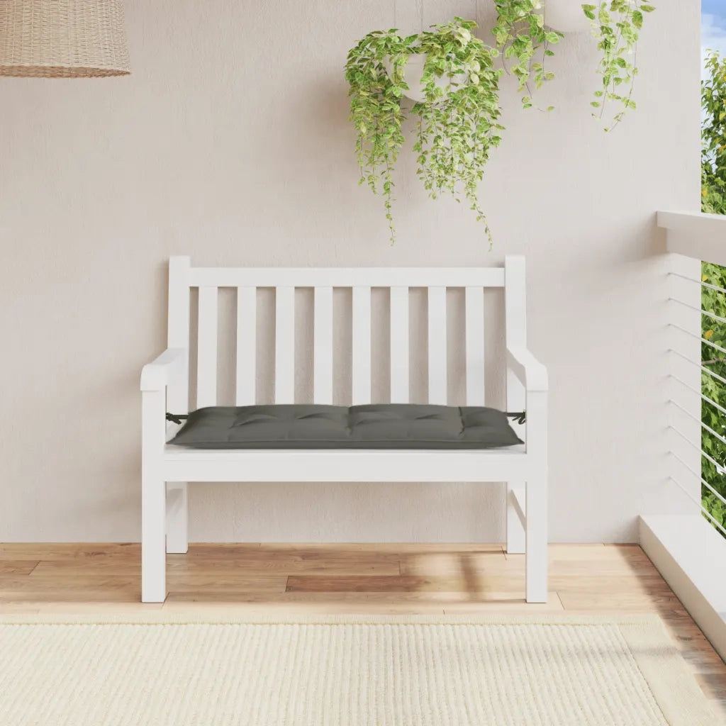 Cuscino Panca Giardino-Cuscini per panchina da esterno Grigio Scuro M¨¦lange 100x50x7 cm Tessuto 880233